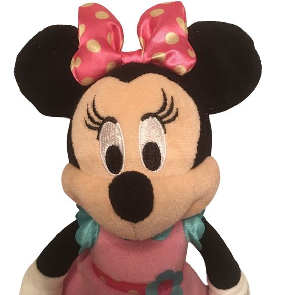 Disney Minnie Mouse Pink Dress Plush Soft Toy Doll Cuddly Fuzzy 10" Collectible - Picture 2 of 6